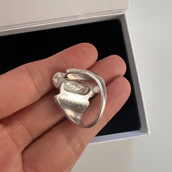 Free people Silver Baroque Pearl Statement Ring - Picture 7 of 12